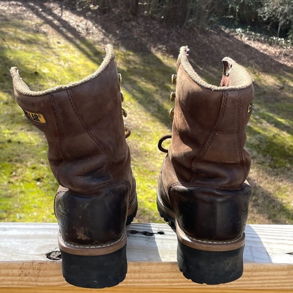 Caterpillar Mens LOGGER  Steel Toe Brown Leather Boots Size 7 main image 14